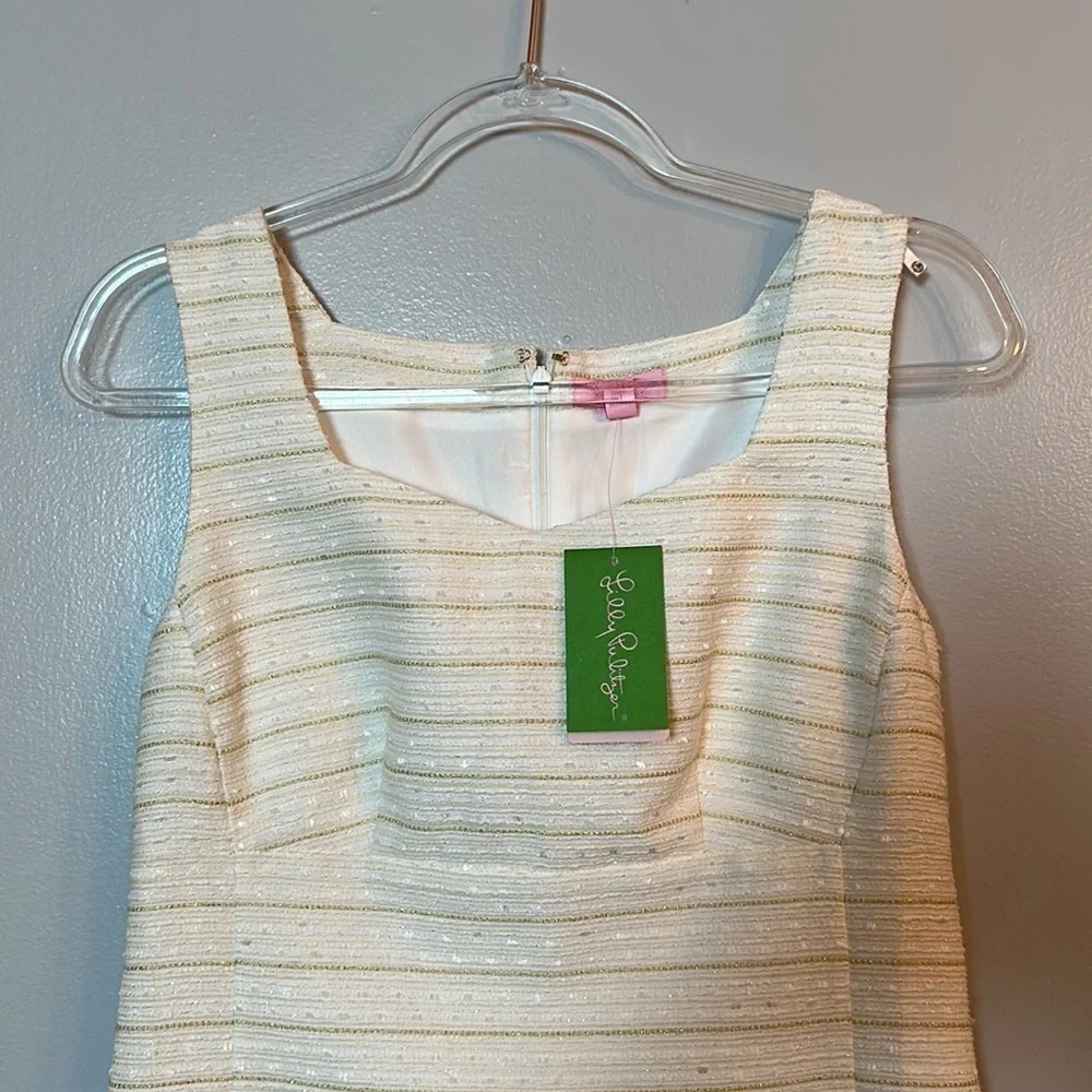 Lilly Pulitzer White Textured Sleeveless Shift Dress - Picture 6 of 13